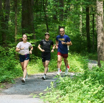 Runners on a path runners on a path