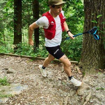 a person running on a trail psoas stretch iliopsoas stretch a person running on a trail