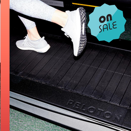 side by side images of someone running on a peloton tread treadmill side by side images of someone running on a peloton tread treadmill