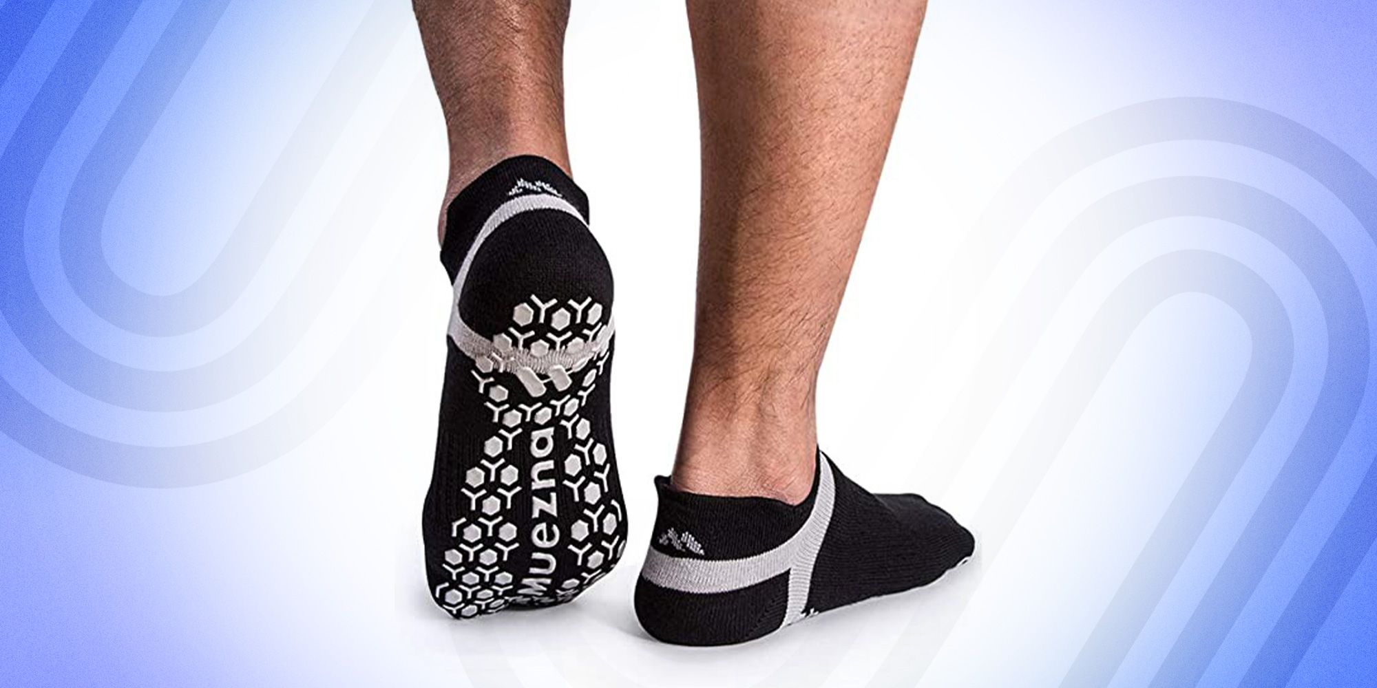 4 Pairs Yoga Socks Non Slip Skid Pilates Barre Grip Socks With Toes Cotton  For Women Men -Full-black - Full-black
