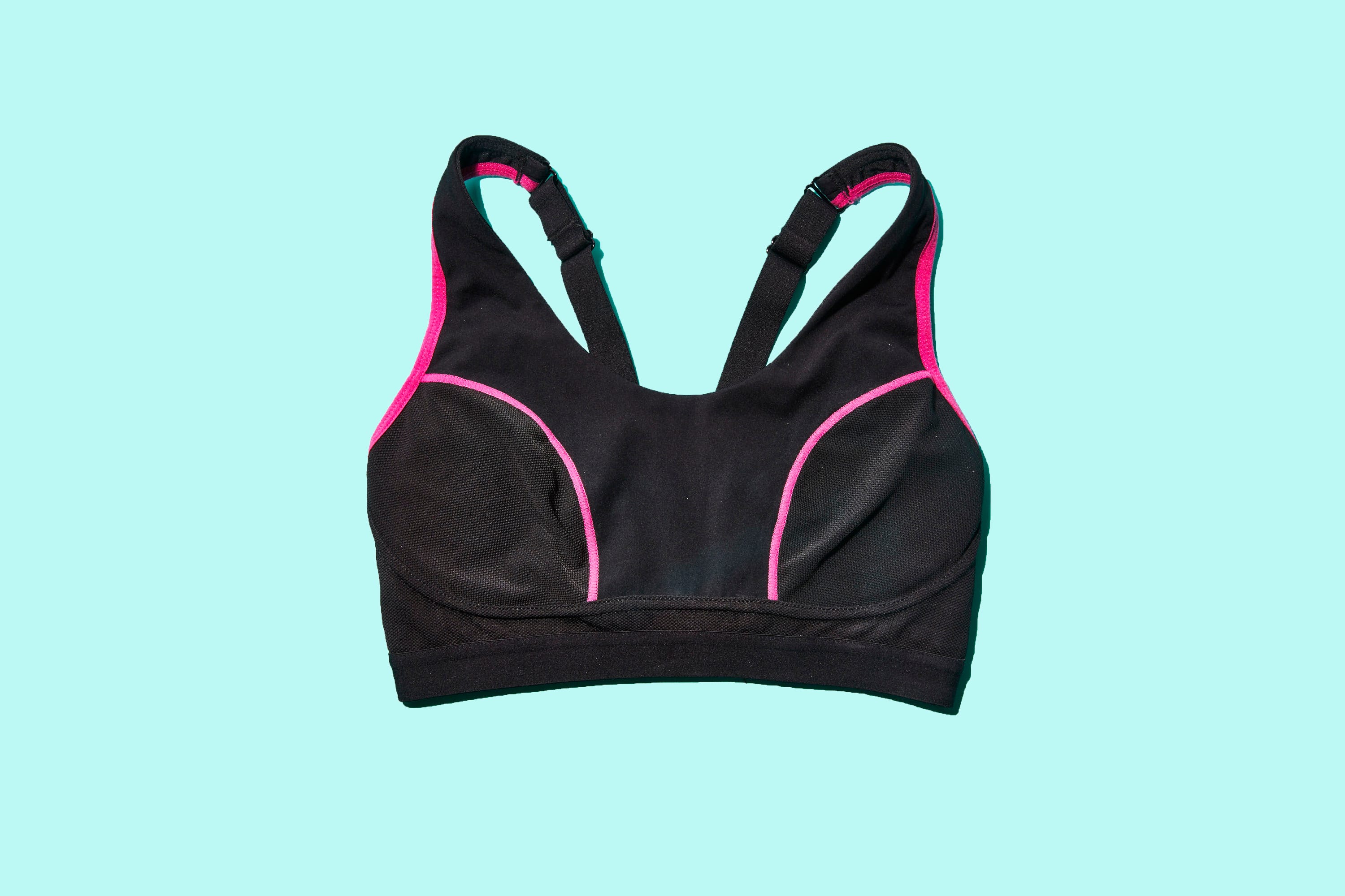 Brassiere, Clothing, Pink, Undergarment, Magenta, Sports bra, Undergarment, Outerwear, Hood, 
