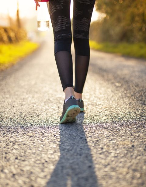 how to look younger runner feet running on road