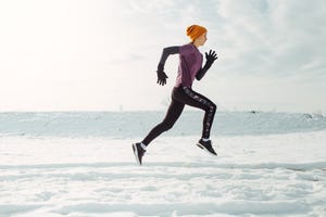 runner on the snow