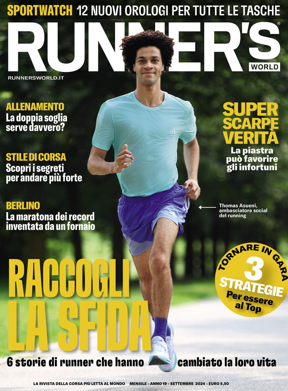 running, nuovo numero in edicola, runner's world settembre