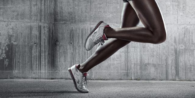 Runners legs. Side view