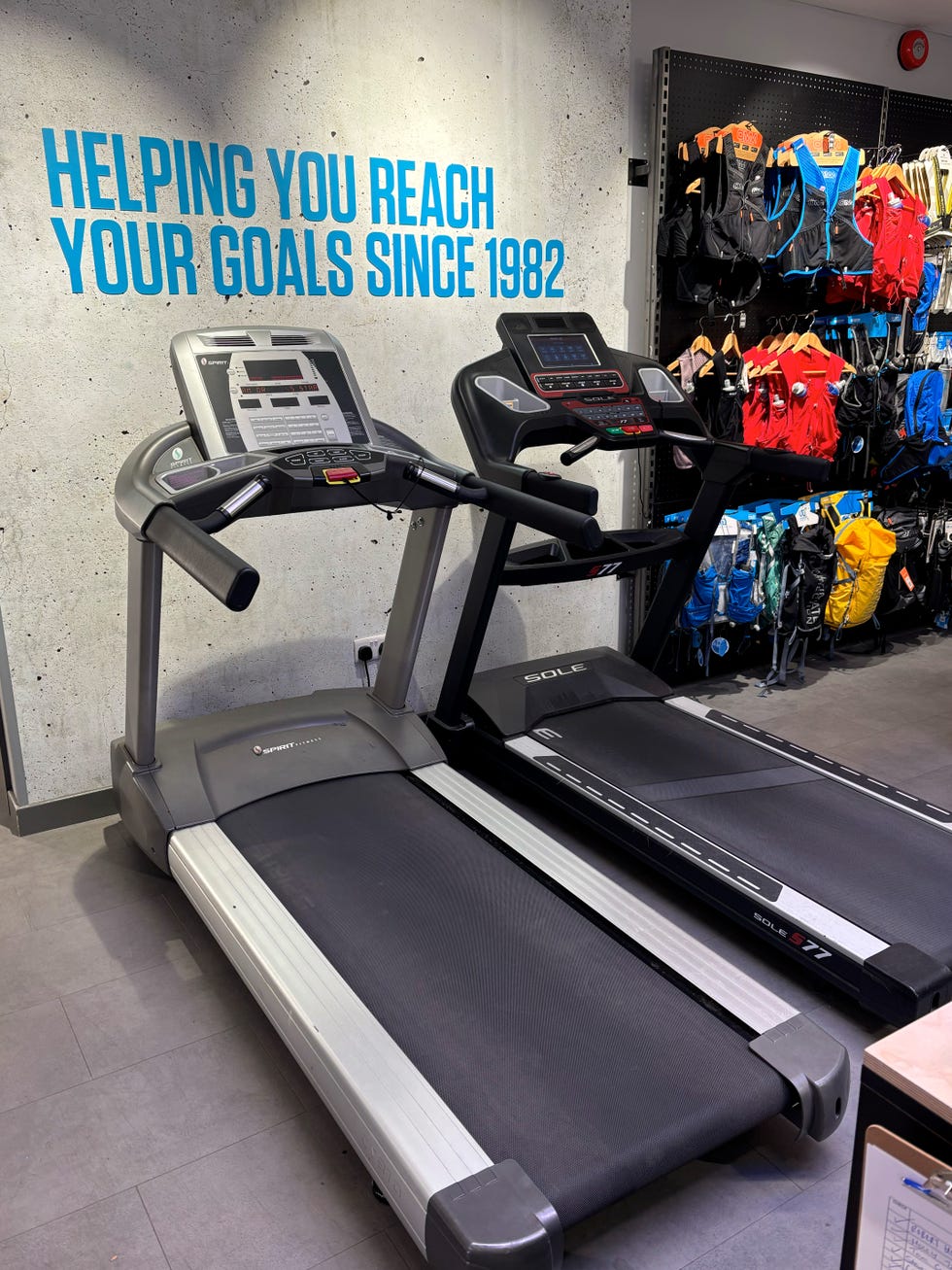 two treadmills in a store