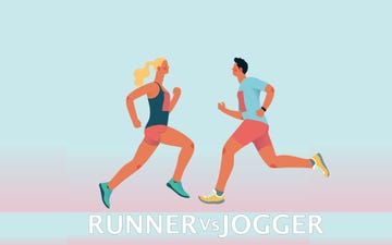 an illustration of a runner and a jogger