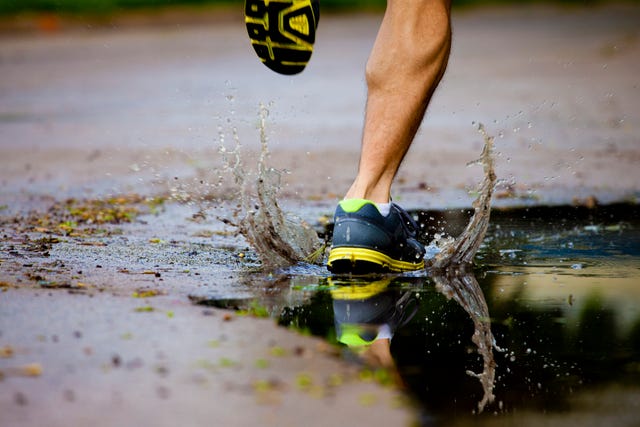Running after a morning rain
