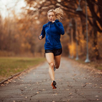 running with headphones