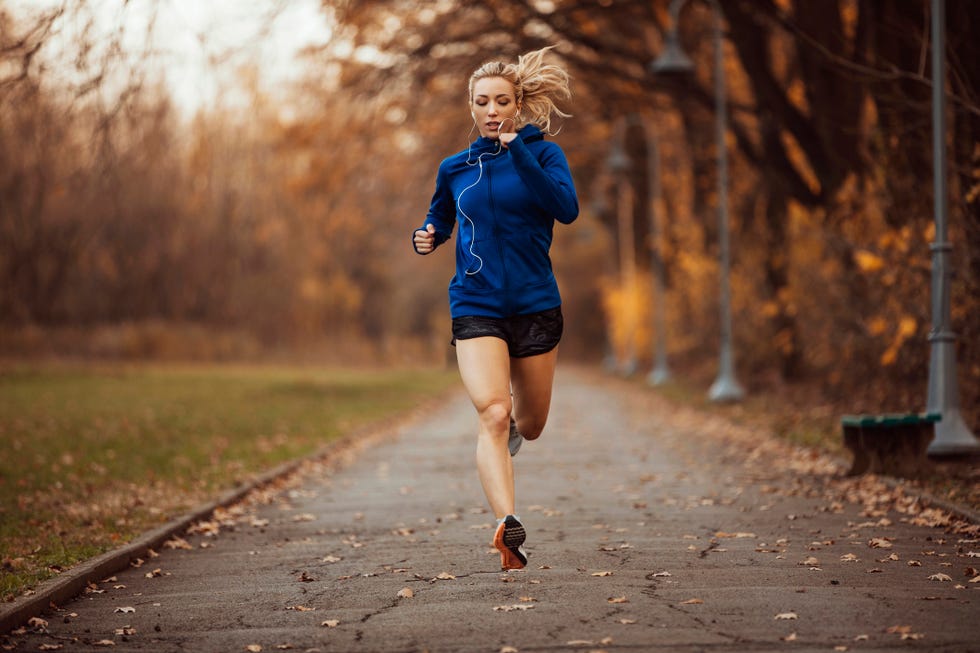 running with headphones