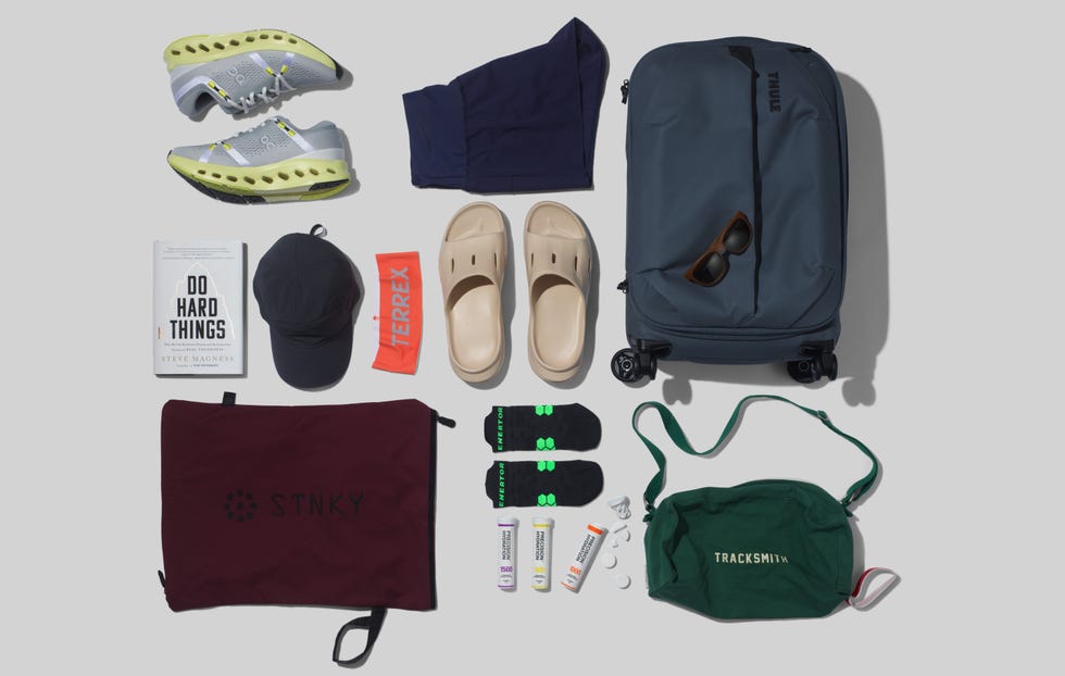 an array of running kit arranged in a flat lay style an array of running kit arranged in a flat lay style