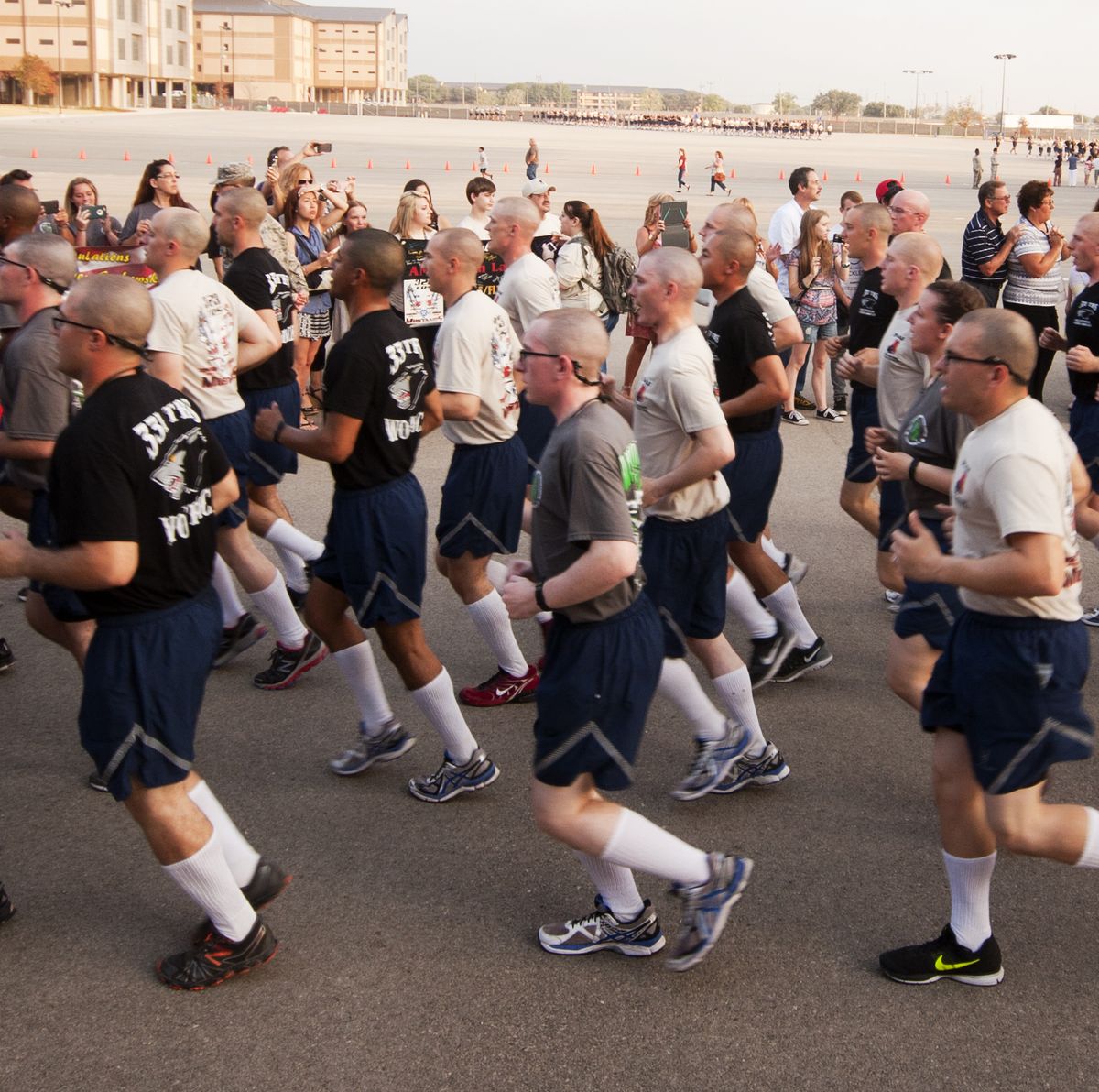 Running in Formation at Air Force BMT Graduation