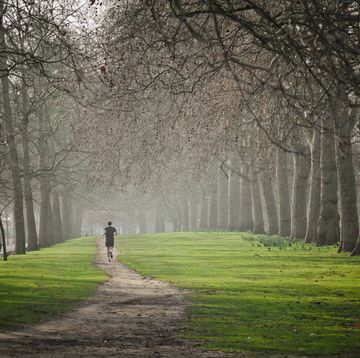 running in hyde park.