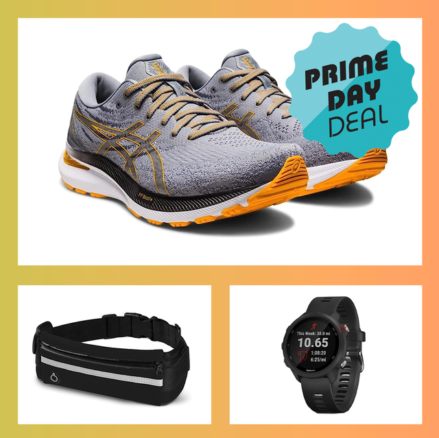 shorts, running shoes, fitness tracker, belt, earbuds