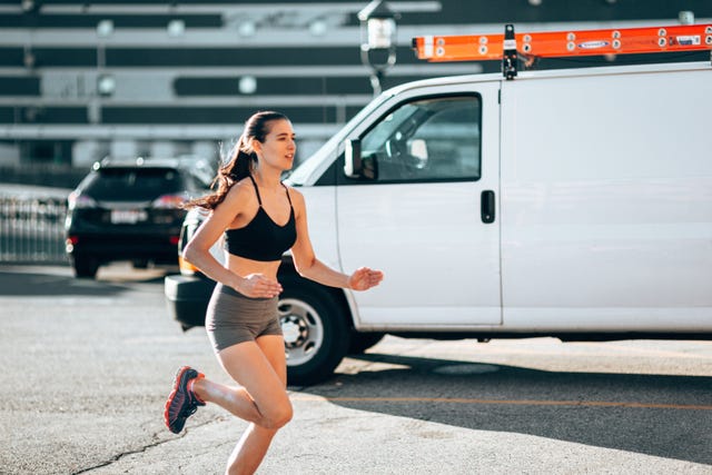 running woman in boston
