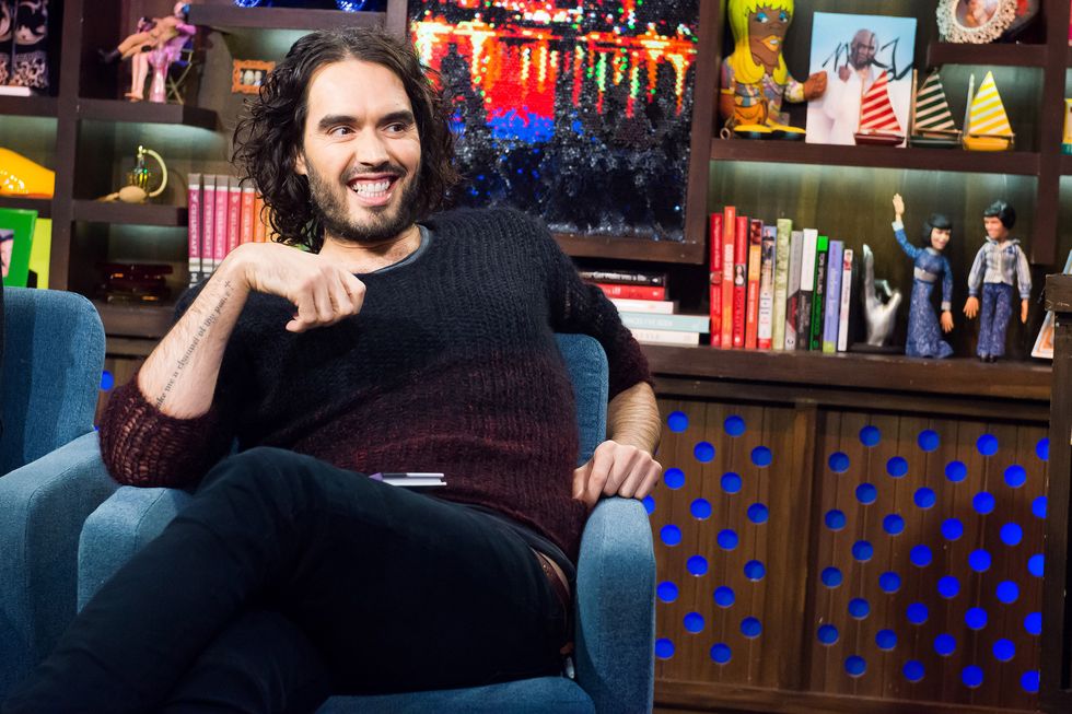 russell brand appears on a talk show in 2014