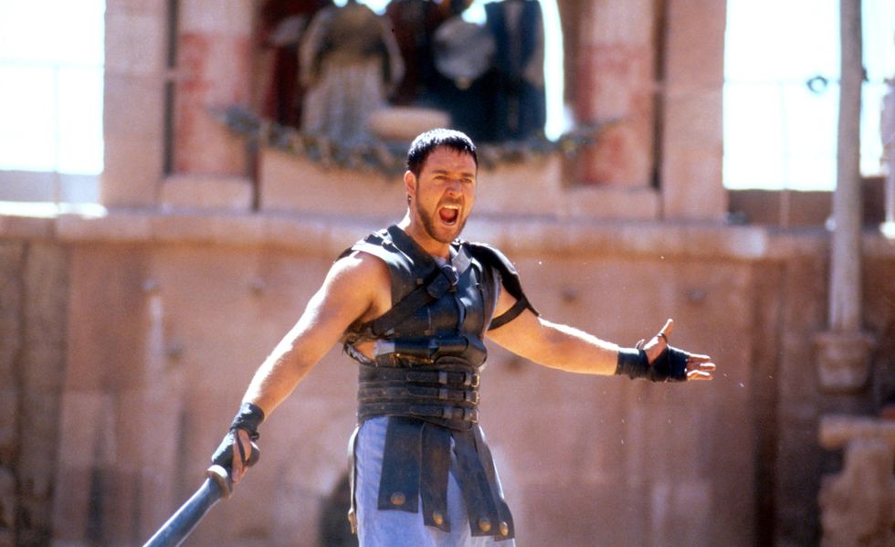 russell crowe as maximus, gladiator