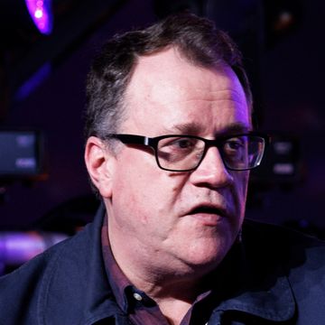 russell t davies speaking at the national student pride event in february 2024