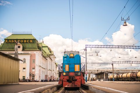 Trans-Siberian railway in Krabarovsk, Russi