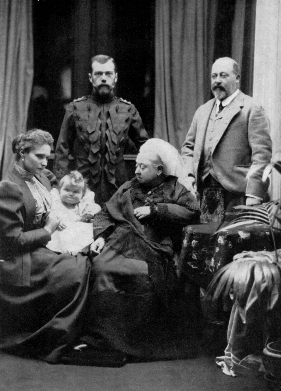 russian and british royal families at balmoral, scotland