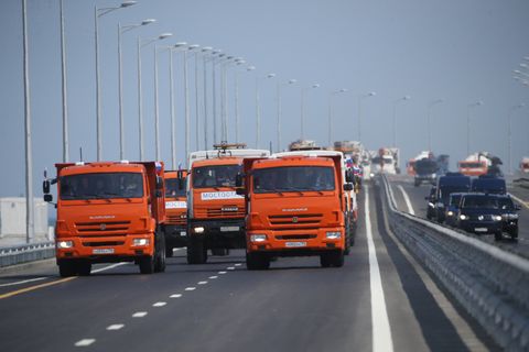 Russian President Vladimir Putin Opens Newly Built Kerch Strait Bridge