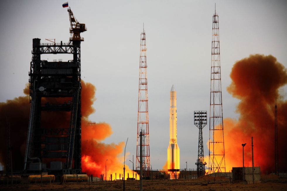 A Russia's Proton rocket, carrying Kosmo