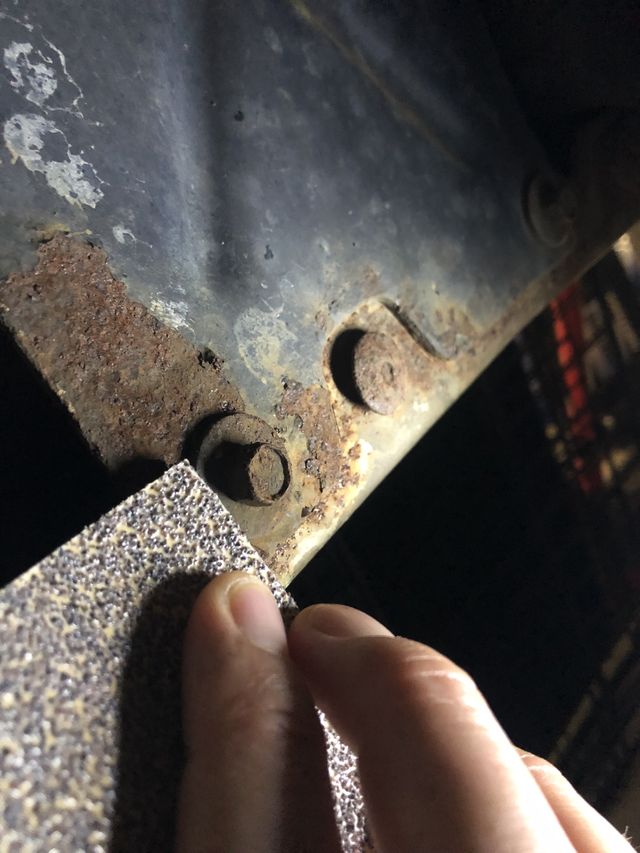 rust underneath a car