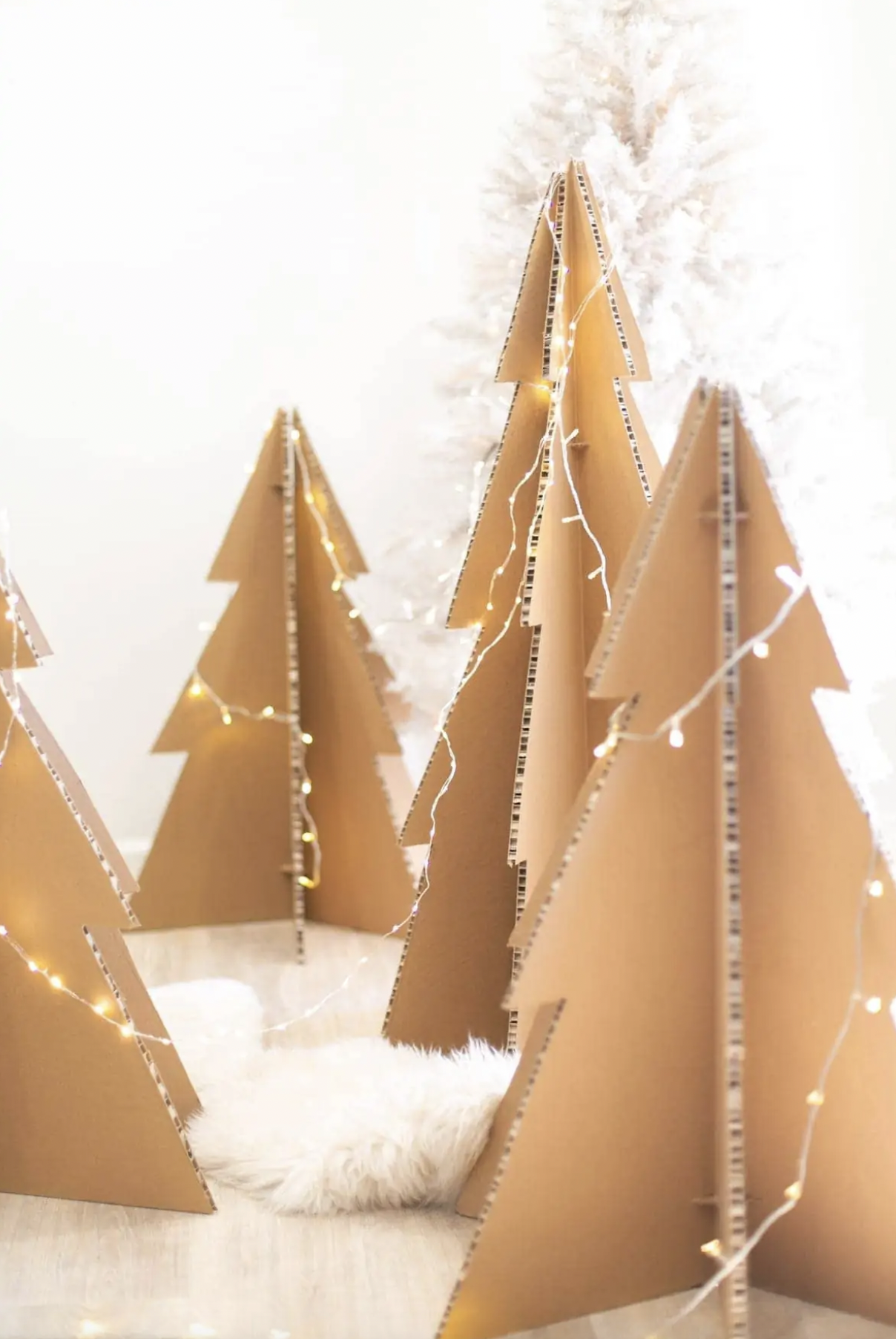 12 Pcs DIY Christmas ornaments material Cardboard Cones for Crafts