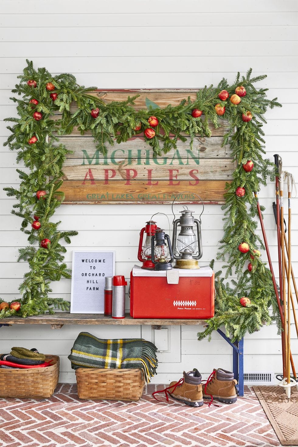 rustic christmas decorations apple garland