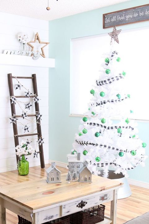rustic christmas decorations decorated ladder