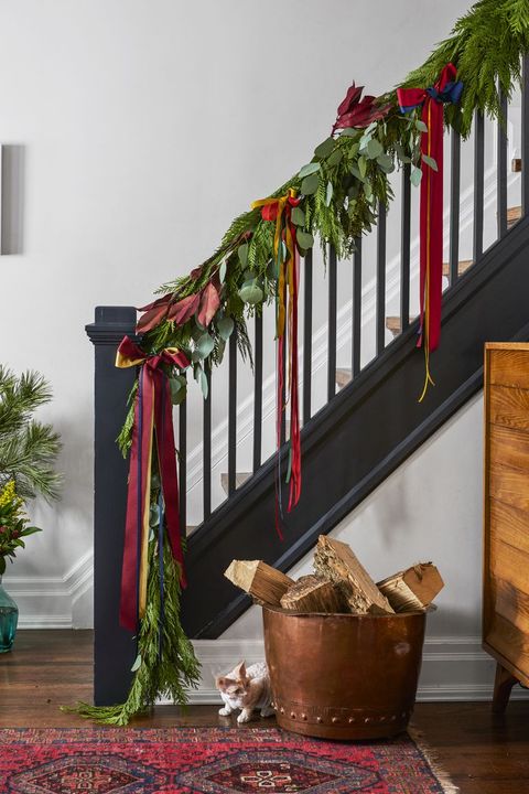 Rustic Christmas Decorations - Ribbon Garland