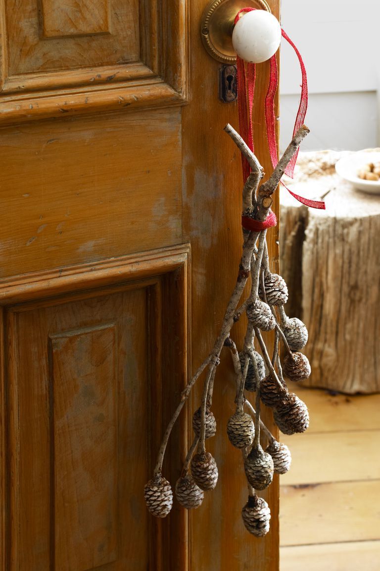 Rustic entrance outdoor christmas decoration