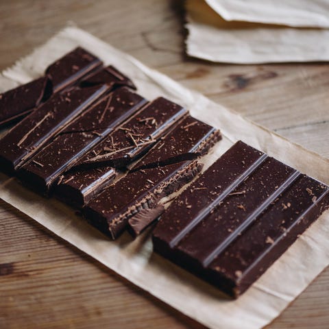 rustic homemade dark chocolate