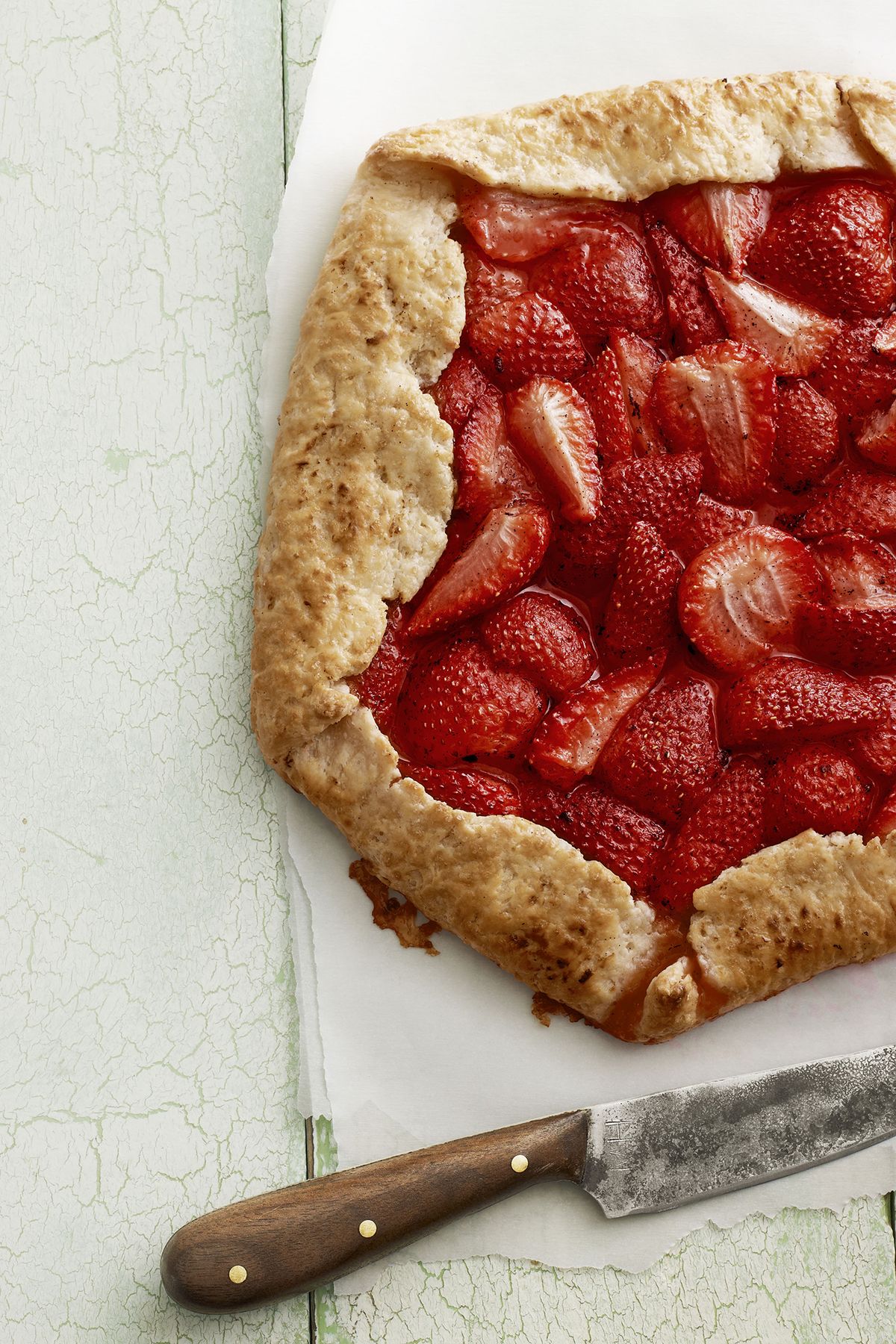 rustic strawberry galette
