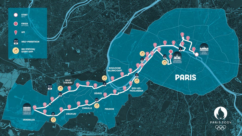 El maratón de los Juegos Olímpicos de París 2024 será duro y llegará