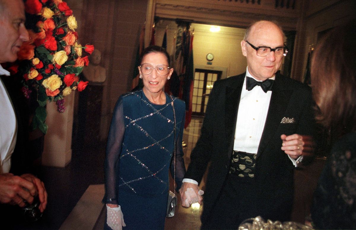 ruth bader ginsburg and her husband john ginsburg attend a gala opening night dinner following a washington opera performance oct 21, 2000