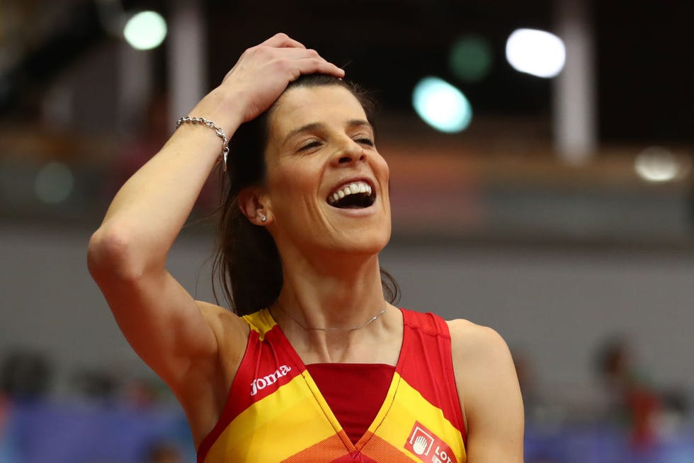 ruth beitia, durante los europeos de 2017 bajo techo en belgrado