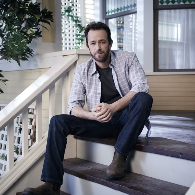 Luke Perry on the set of 'Riverdale'