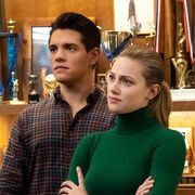 riverdale    chapter seventy six killing mr honey    image number rvd419a0029b2    pictured l   r casey cott as kevin keller, lili reinhart as betty cooper and cole sprouse as jughead jones    photo katie yuthe cw    © 2020 the cw network, llc all rights reserved