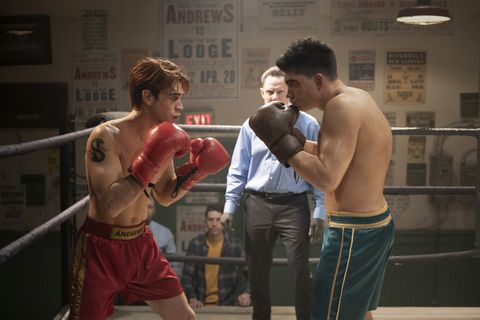 riverdale    chapter seventy seven climax    image number rvd501a0196r    pictured l r kj apa as archie andrews and zane holtz as ko kelly    photo diyah perathe cw    © 2021 the cw network, llc all rights reserved