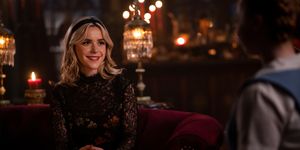riverdale    chapter ninety nine the witching hours    image number rvd604a0210r    pictured kiernan shipka as sabrina spellman and kyra leroux as britta    photo kailey schwermanthe cw    © 2021 the cw network, llc all rights reserved