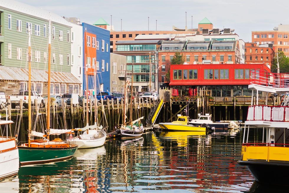 Water transportation, Waterway, Water, Harbor, Boat, Reflection, Vehicle, Marina, Yellow, Town, 