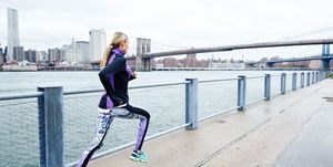 Running, Recreation, Footwear, Joint, Exercise, Individual sports, Shoe, Leg, Bridge, Jogging, 