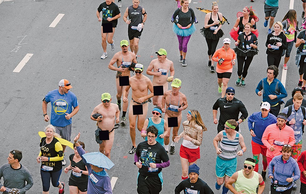 Naked Raced the Strangers must wear bibs