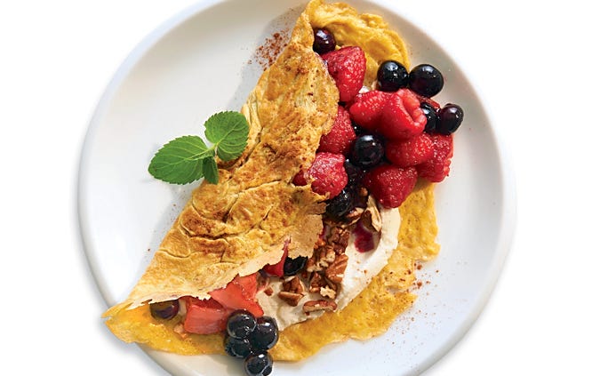 Sweet berry omelet