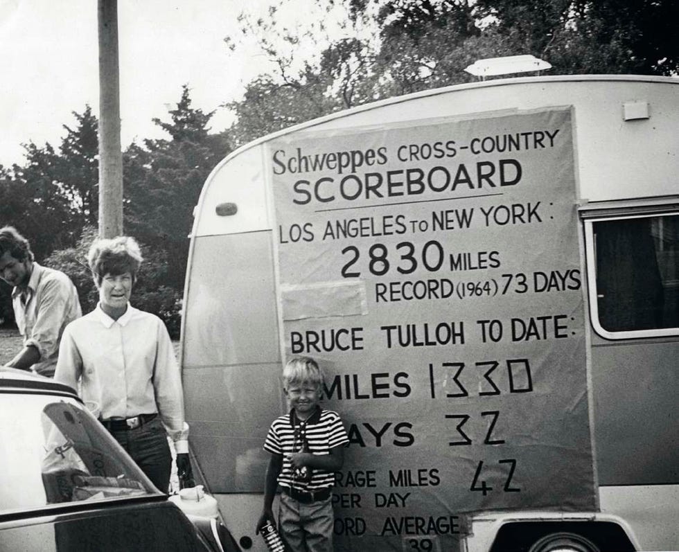 la caravana del reto del atleta bruce tulloh en estados unidos