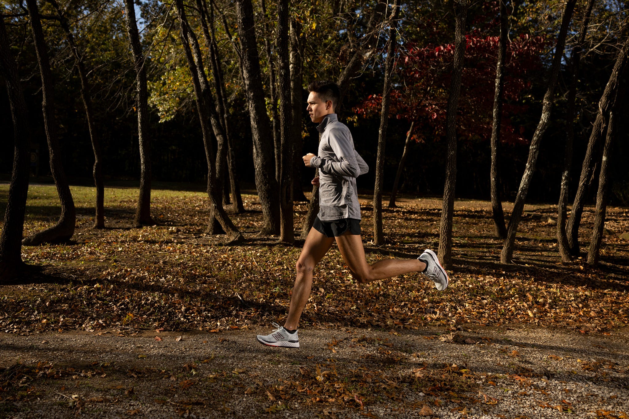 joseph white runs near rogers state university nov 11, 2021 in claremore, oklahoma