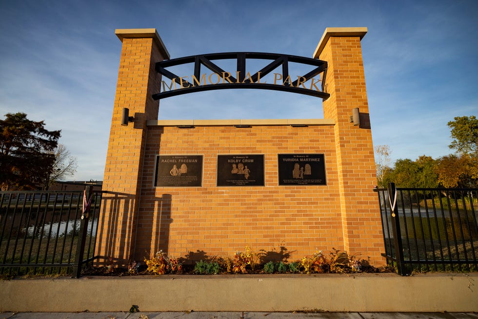the memorial park for the moore high school runners killed feb 3, 2020 on the street in front of the school nov 9, 2021 in moore, oklahoma