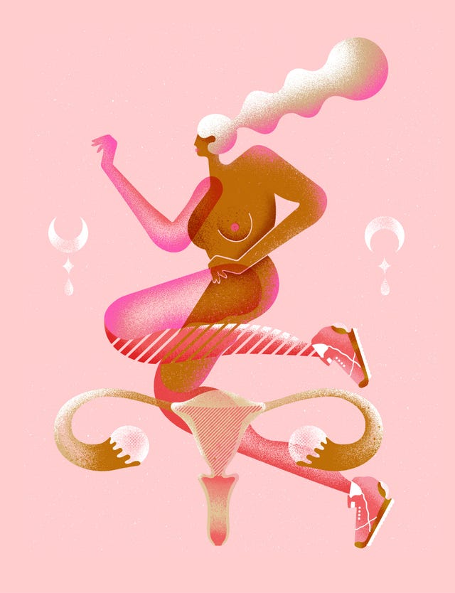 abstract runner and female anatomy