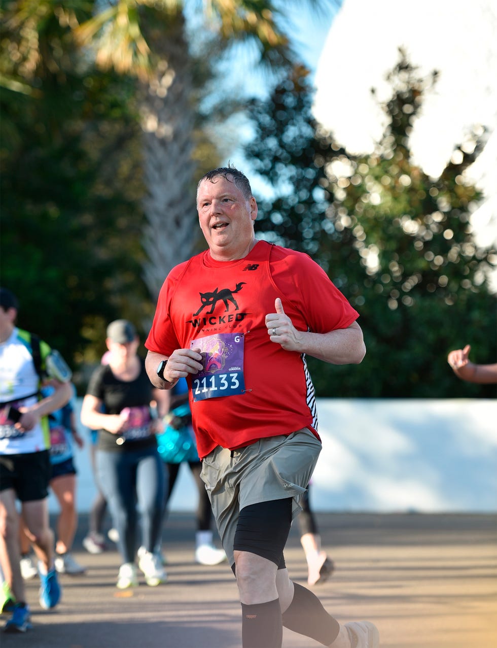 Competitors participating in a running event